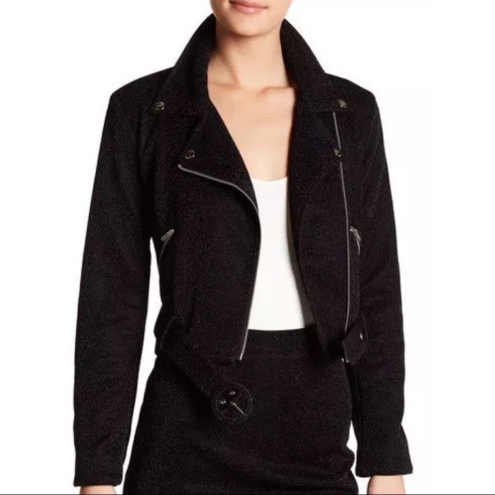 Black metallic Moto jacket